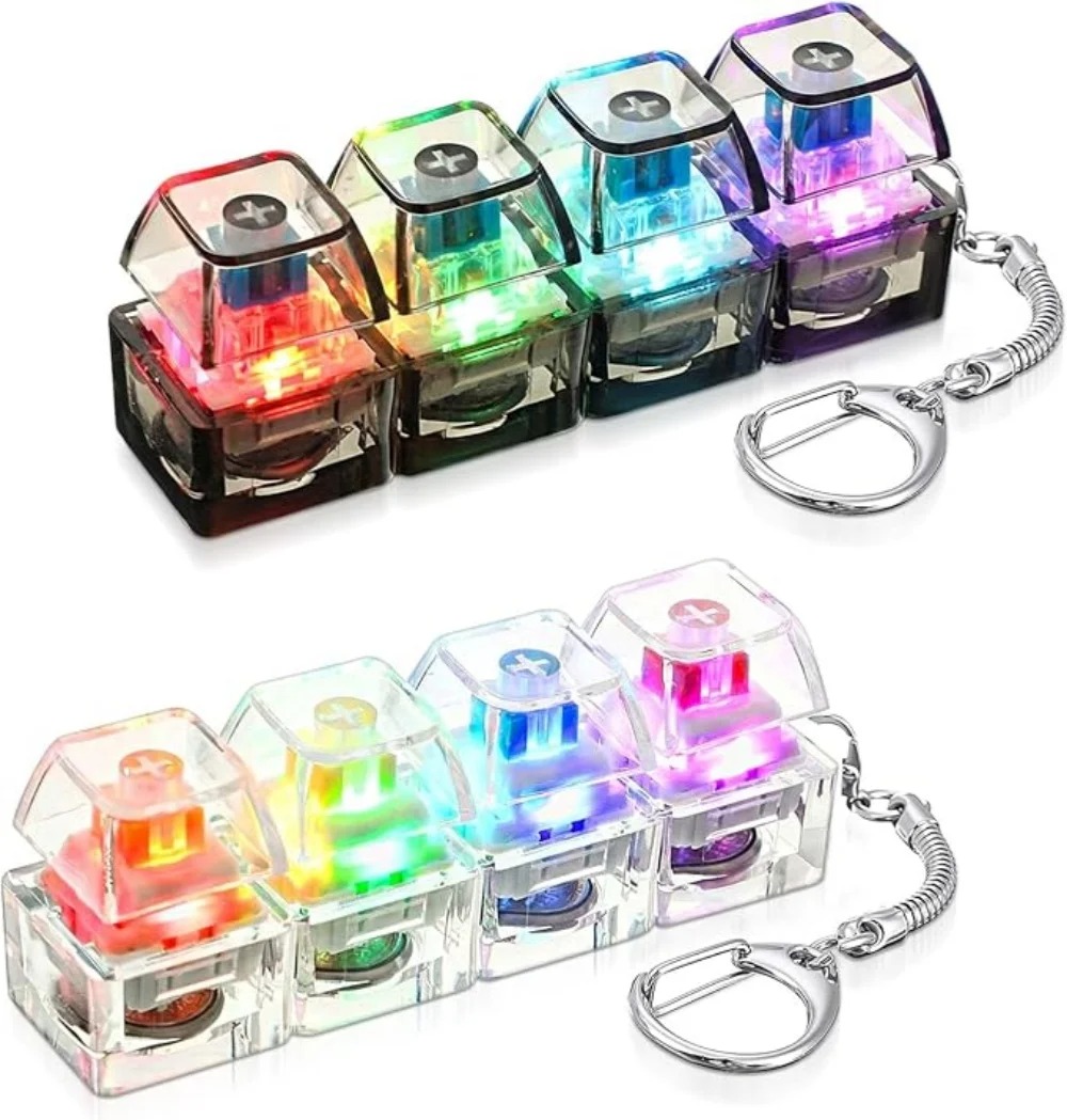 Electronics Gadgets For Kids - Jouets anti-stress, porte-clés clavier LED, clicker