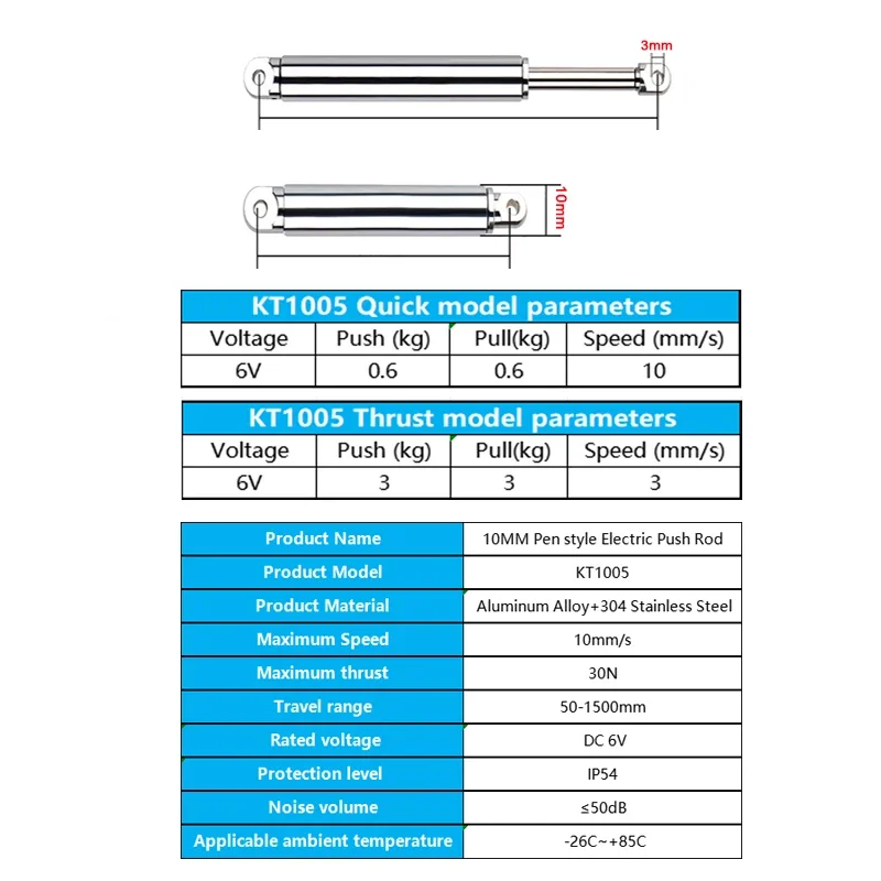 Actionneur linéaire de 10 mm,  - Electric Gadget avis et prix